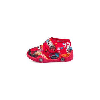 Pantofole rosse da bambino con stampa Cars Saetta McQueen, Ciabatte Bambino, SKU p431000123, Immagine 0